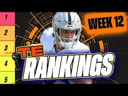 🔥 NEW Top 15 TE RANKINGS for Week 12 Fantasy Football 🚀 | Fantasy Football Rankings