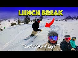 Laps on a lunch break at Jackson Hole with Griffin Dunne. #skiing #powder #POV #ski