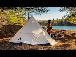 Cold Fall Fishing Trip in NEW Nortent Hot Tent