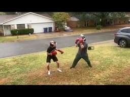 Stormy Jackson (the hammer) bought some boxing gloves to box his younger brother shayden Morrison