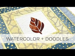 fall quilt painting | lots of doodles and gold | relaxing music