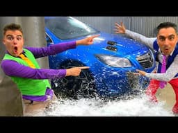 Mr. Joe & Mr. Joker on Dirty Opel in Car Wash Kids Video