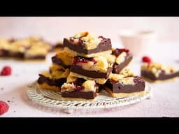 Raspberry and Chocolate Shortbread Bars (Billionaire Bars?)  - Hot Chocolate Hits