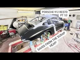 Porsche 911 912 Restoration pt 10! Full rear quarter replacement and other metalwork!