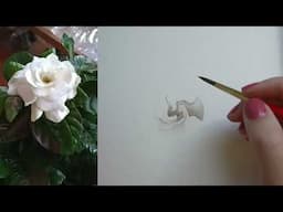 Gardentober 23 | Gardenia flower painting for beginners