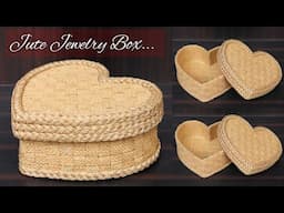 DIY Jewelry Box made from Jute and Cardboard | Jute Jewellery Box | Jute and Cardboard Crafts