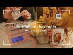 Autumn in the Studio 🍂 | Artist Mama Diaries 🐻🌿 | Studio Vlog ft. Munbyn Postal Scales 📮