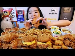 KFC MAC 'N CHEESE ZINGER! Cheesy Crispy Chicken Sandwich, Extra Crispy Fried Chicken - Mukbang ASMR