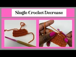 Single Crochet Decrease stitch tutorial