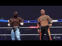 WWE 2K24 Baron Corbin and Apollo vs Angel & Humberto Gameplay on SmackDown With Hindi Commentry