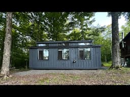 Staining the cabin at the off grid compound