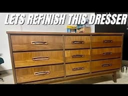 EXTREME MAKEOVER OF A 9 DRAWER MID CENTURY DRESSER || FURNITURE FLIPPING FOR PROFIT