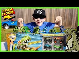 Plush Giveaway!! Monster Trucks Vs Dragon Blast Challenge Playset