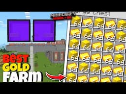 I built Super Efficient GOLD farm in mcpe hardcore 🔥