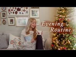 A cozy, simple EVENING ROUTINE: tea, chores, comfort shows, skincare & books 🧦🕯️📚 (stormy night)