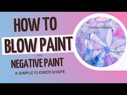 Blowing paint to make flowers appear