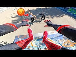 TWINS SPIDER-MAN PROS ESCAPING ANGRY MOM! (Extreme Parkour Chase POV)