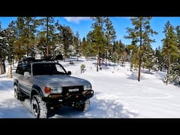 Arizona Winter Snow Storm 4x4 with Charcoal Grill Cooking