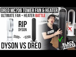 2024's Best Dyson Alternative! (Fan & Heater) - Dyson AM09 vs DREO MC706 Tower Fan & Heater Review