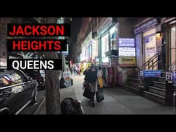 Exploring NYC - Walking Jackson Heights at Night | Queens, NYC