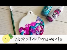 EASY Alcohol Ink CERAMIC Ornament Tutorial + Some Pen Doodling