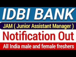 IDBI jam grade o recruitment 2024 | IDBI Bank junior assistant manager and aao vacancy |