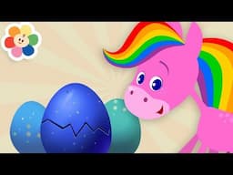 Ovos Surpresa | Aprender as Cores | Roxo | Cores e Música com O Cavalo do Arco-íris | BabyFirst