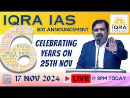 Ojha Sir IQRA IAS Celebrating 6 Years of Imparting Education #iqraias #upsc