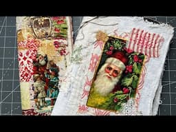 #roxyschristmas2024  Ep07 CHRISTMAS journals | Choosing pages, making signatures stitiching in pages