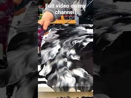 Black and white Blowout! Full video on my channel! #art #painting #acrylicpouringtechniques