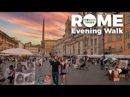 Rome, Italy - Most Beautiful Sites Evening Tour - 4K 60fps