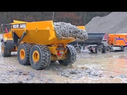 Machines STUCK in Heavy Mud Construction Chaos!