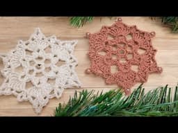 Learn To Crochet Quick and Easy Snowflake Tutorial ❄❄❄