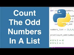 Count The Odd Numbers In A List | Python Example