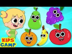 Five Cute Fruits 🍊🍎 + More Nursery Rhymes And Baby Songs By KidsCamp