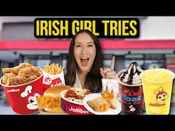 IRISH GIRL Trying Jollibee for the First Time in the Philippines 🍗🇵🇭