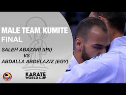 SALEH ABAZARI (IRI) VS ABDALLA ABDELAZIZ (EGY) | FINAL MALE TEAM KUMITE | KARATE WORLD CUP 2024