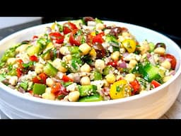 Chickpea Salad/Mediterranean/ Healthy Garbanzo Salad/ High protein Salad Recipe