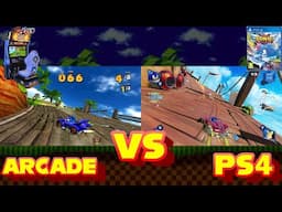 Sonic All Star Racing (Arcade version) Vs Team Sonic (PS4) - Whale Lagoon