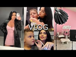 VLOG I Go To LA, Behind The Scenes Of Our Podcast, Photoshoot & Babysitting Kavon For The Day!