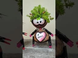 Meu jardim com arte! #joaninhas #formiguinhas #diy #gardendecor #craft #sustentabilidade #recycle