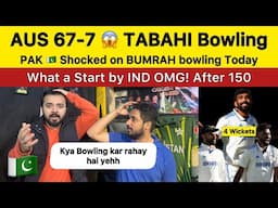 AUS 67-7 😱 BUMRAH ki Tabahi Bowling | PAK 🇵🇰 Shocked on IND bowling IND vs AUS 1st Test day 1