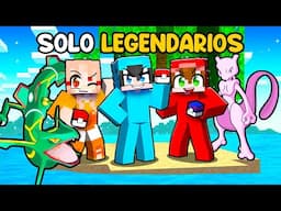 Atrapado en una ISLA de POKEMON LEGENDARIOS en Minecraft!