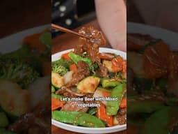 Beef with Mixed Vegetables JUST like my parent’s Chinese Takeout! #shorts #beef #recipe