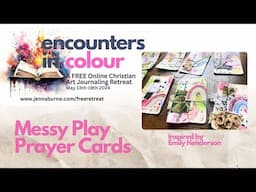 Messy play prayer cards- Join us for our FREE Christian Art Journaling Retreat