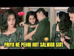 Aaj Priya ne pehni backless hot salwar suit 😍ll Lesbian couple🏳️‍🌈ll Romantic❤️‍🔥ll #love #romantic