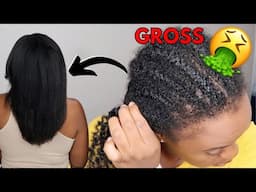 REMOVING MY 6 WEEKS OLD CORNROWS + FULL WASH DAY AND PRESS ON TYPE 4 NATURAL HAIR