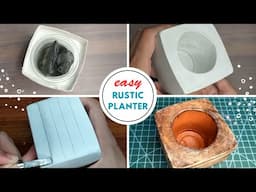 How To Make Easy Cement Planter | Cement Pottery Making