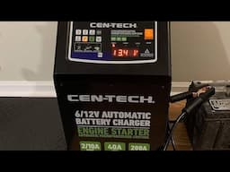 CEN-TECH battery charger and Portable Jump Starter with Tire Inflator