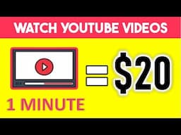 Earn $20 Per Minute Watching YouTube Videos! (Make Money Online 2024)